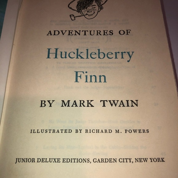 Adventures of Huckleberry Finn by Mark Twain- junior deluxe edition-used - Picture 6 of 10